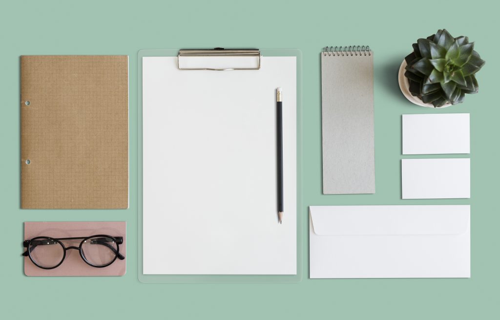 stationary document paperwork organization concept